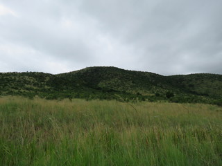 cloudy hills landscape 