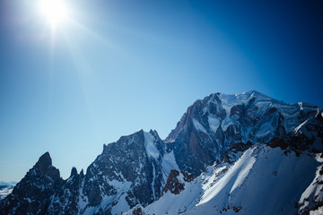 Catena del Monte Bianco, vista da Punta Hellbronner