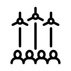 general review wind energy technicians icon vector. general review wind energy technicians sign. isolated contour symbol illustration