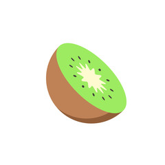 Kiwi fruit vector icon symbol fruit isolated on white background