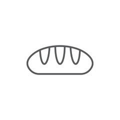 Loaf bread vector icon symbol food isolated on white background