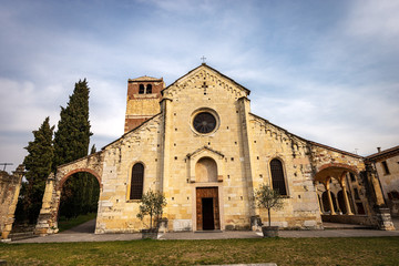 Ancient parish Church of San Floriano in Romanesque style (XII - XVIII century), in the small town...