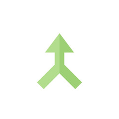 Merged arrow vector icon symbol isolated on white background