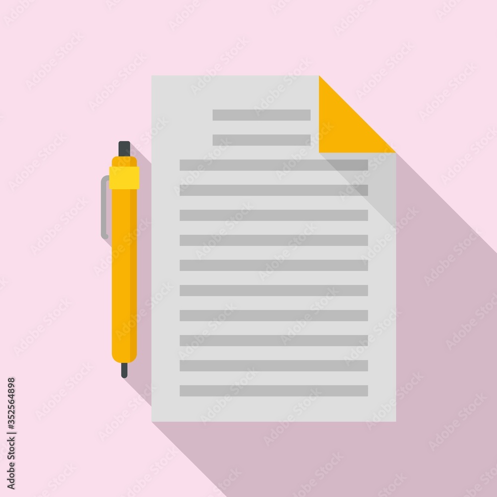 Poster paper documents icon. flat illustration of paper documents vector icon for web design