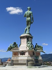 Italia, Toscana,Firenze, copia della statua del David di Michelangelo a piazzale Michelangelo.