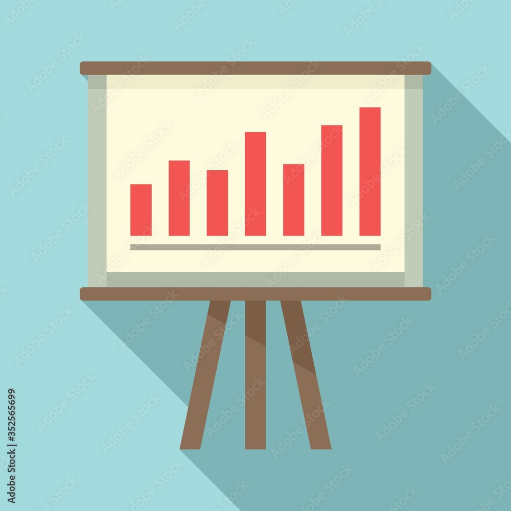 Aufkleber finance graph chart banner icon. flat illustration of finance graph chart banner vector icon for web