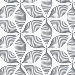 Vector pattern, repeating abstract petals of flower on hexagon shape. Graphic clean for fabric, wallpaper, printing. Patter is on swatches panel