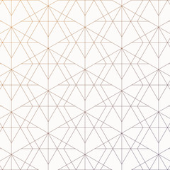Vector art deco geometric texture. Elegant seamless pattern with diamonds, rhombuses, thin lines. Trendy linear background. Luxury repeat design