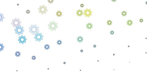 Light Blue, Yellow vector template with abstract forms.