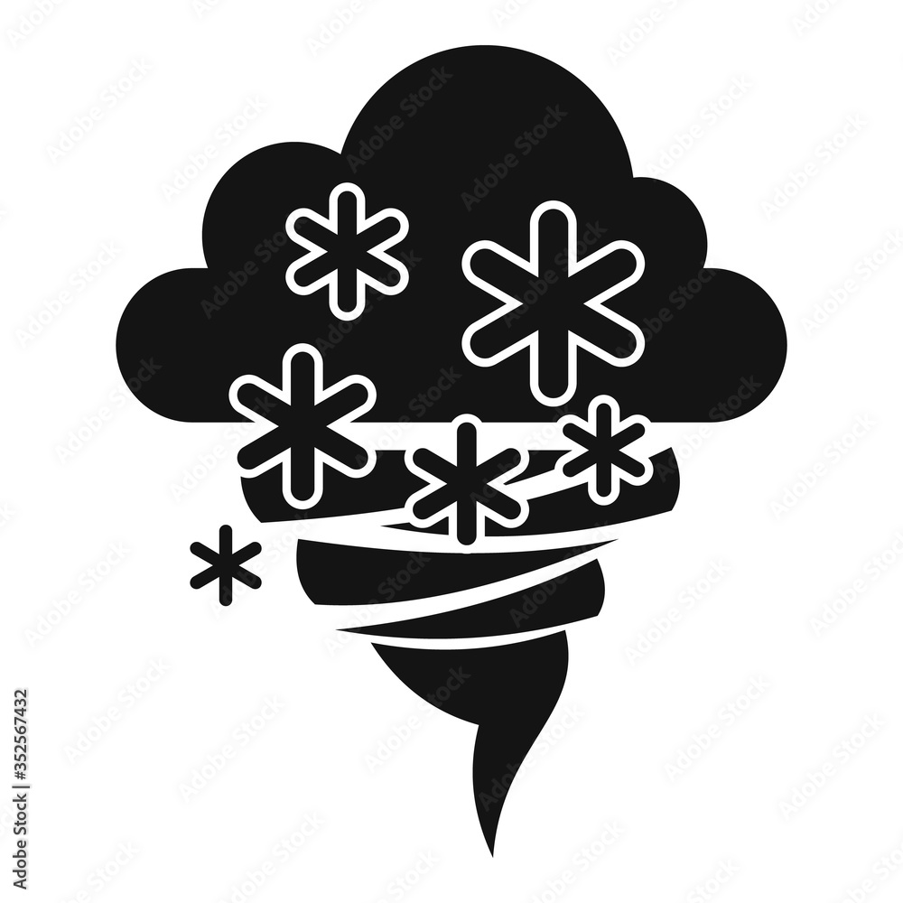 Poster blizzard icon. simple illustration of blizzard vector icon for web design isolated on white backgrou