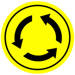 Traffic signs isolated on white background.vector illustration.