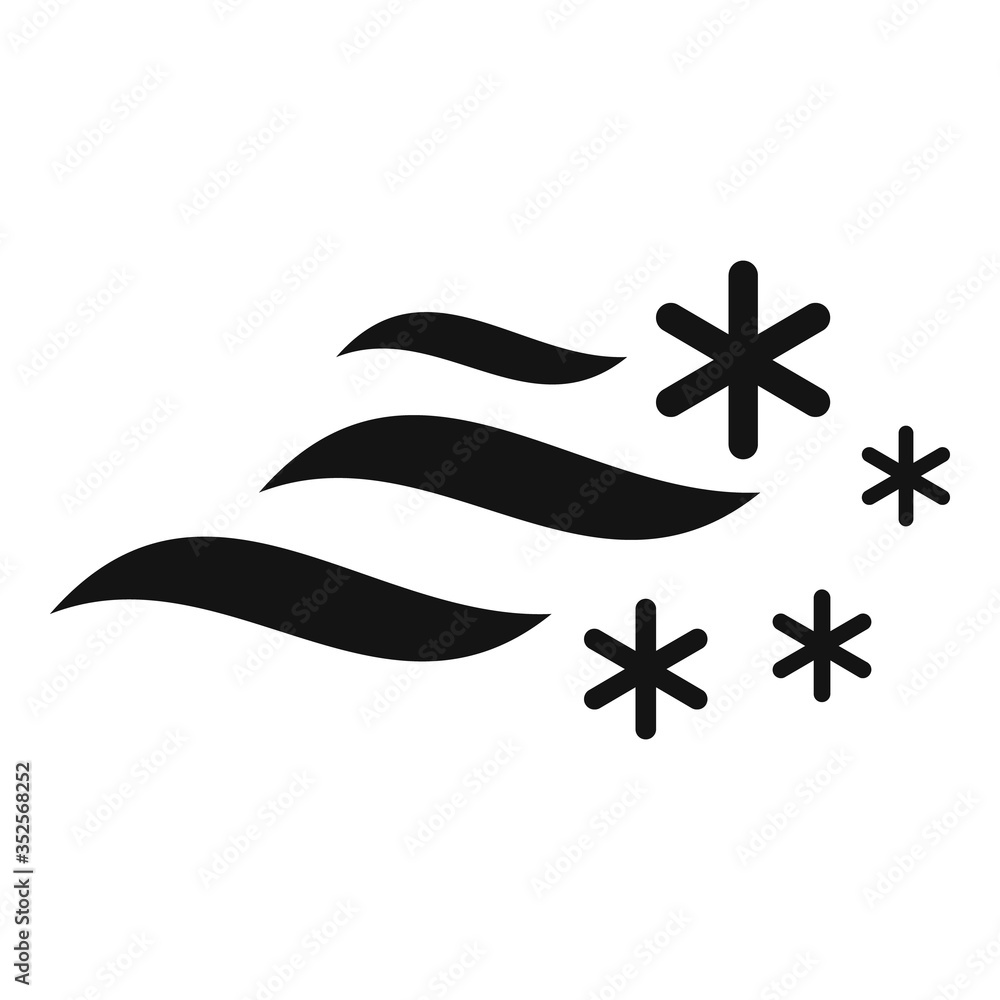 Poster snowflake blizzard icon. simple illustration of snowflake blizzard vector icon for web design isolat