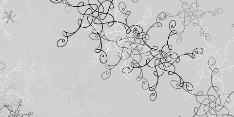 Light Gray vector background with curves.
