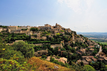 Obraz premium A view Gourdes in provence