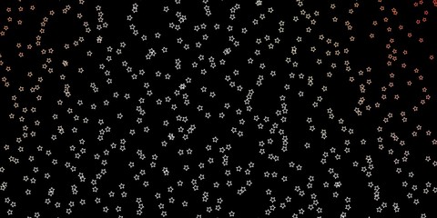 Dark Orange vector texture with beautiful stars. Decorative illustration with stars on abstract template. Design for your business promotion.