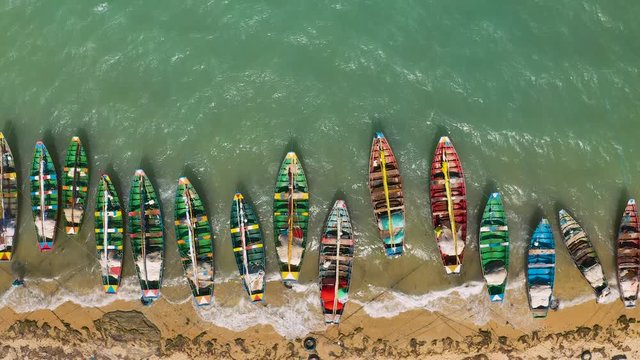 Fisherman boats in northeastern Brazil