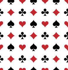 Pattern suits of playing cards. Spades, Hearts, Clubs, Diamonds.