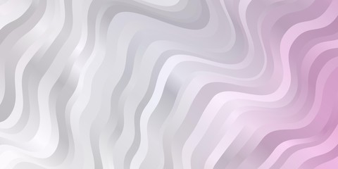 Light Pink vector background with bent lines. Abstract illustration with bandy gradient lines. Pattern for busines booklets, leaflets