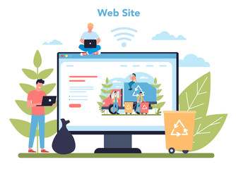 Fototapeta premium Cleaning company or janitor service online service or platform