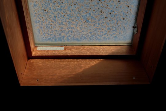 Old wooden window with wooden handle - Abstract background - 