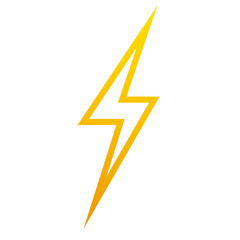 Thunder lightning bolt pictogram icon design element vector illustration for design concept electric
