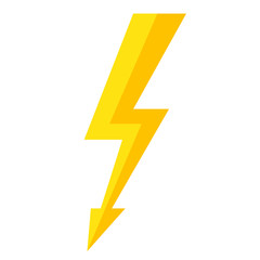 Thunder lightning bolt pictogram icon design element vector illustration for design concept electric