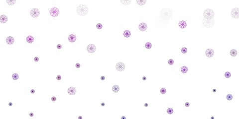 Light purple vector natural artwork with flowers.