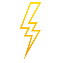 Thunder lightning bolt pictogram icon design element vector illustration for design concept electric