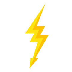 Thunder lightning bolt pictogram icon design element vector illustration for design concept electric
