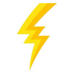 Thunder lightning bolt pictogram icon design element vector illustration for design concept electric