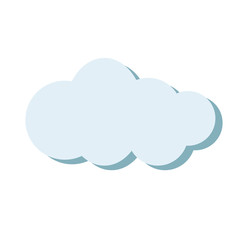 Grey cloud icons on blue sky for design elements, stock vector illustration