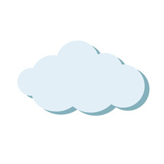 Grey cloud icons on blue sky for design elements, stock vector illustration