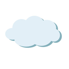 Grey cloud icons on blue sky for design elements, stock vector illustration