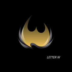 Letter W in vector graphics
