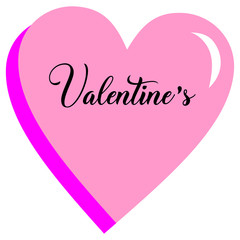 Affection, typography, background with heart. Vector illustration