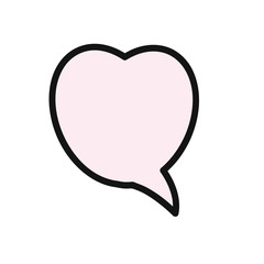 speech bubble for your design on white in cartoon style, stock vector illustration