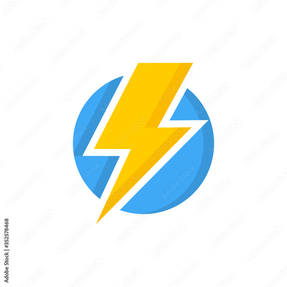 Sticker electric vector icons, isolated. bolt lightning flash icons. flash icons collection. bolt logo. elec