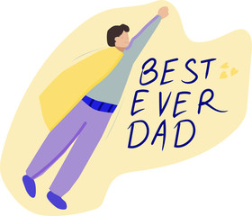 vector holiday illustration of Happy Fathers Day. Good for posters, banners, prints, cards, logos, signs, etc.