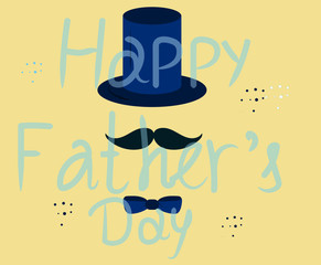 vector holiday illustration of Happy Fathers Day. Good for posters, banners, prints, cards, logos, signs, etc.
