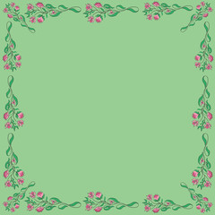 floral frame retro elements