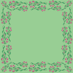 floral frame retro elements