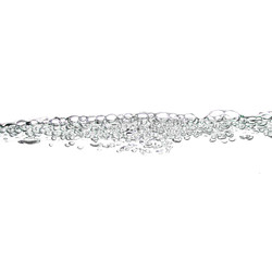 Air bubbles in water  Isolation on the white
