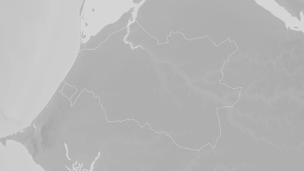 Louga, Senegal - outlined. Grayscale © Yarr65