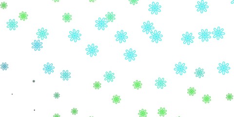 Light Blue, Green vector natural layout with flowers.