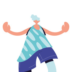 Urban man cartoon with casual cloth vector design