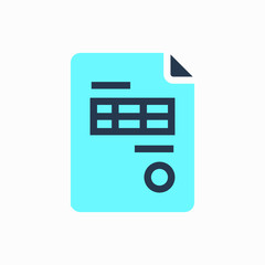 Business invoice line vector minimalistic icon. Finance document symbol. Bill icon for web design. Modern flat paper icon for app design. Financial invoicing sign minimal flat linear icons