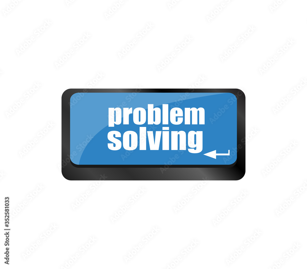 Poster problem solving button on computer keyboard key