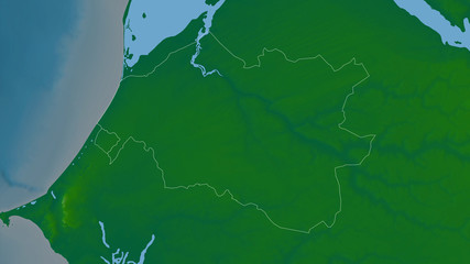 Louga, Senegal - outlined. Physical © Yarr65