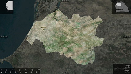 Louga, Senegal - composition. Satellite