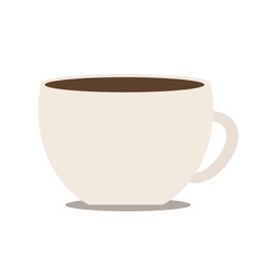 coffee cup mug on white background Flat modern simply design, stock vector